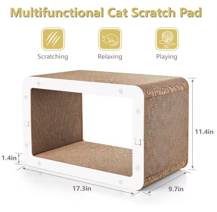 White Splicing Cat Scratcher