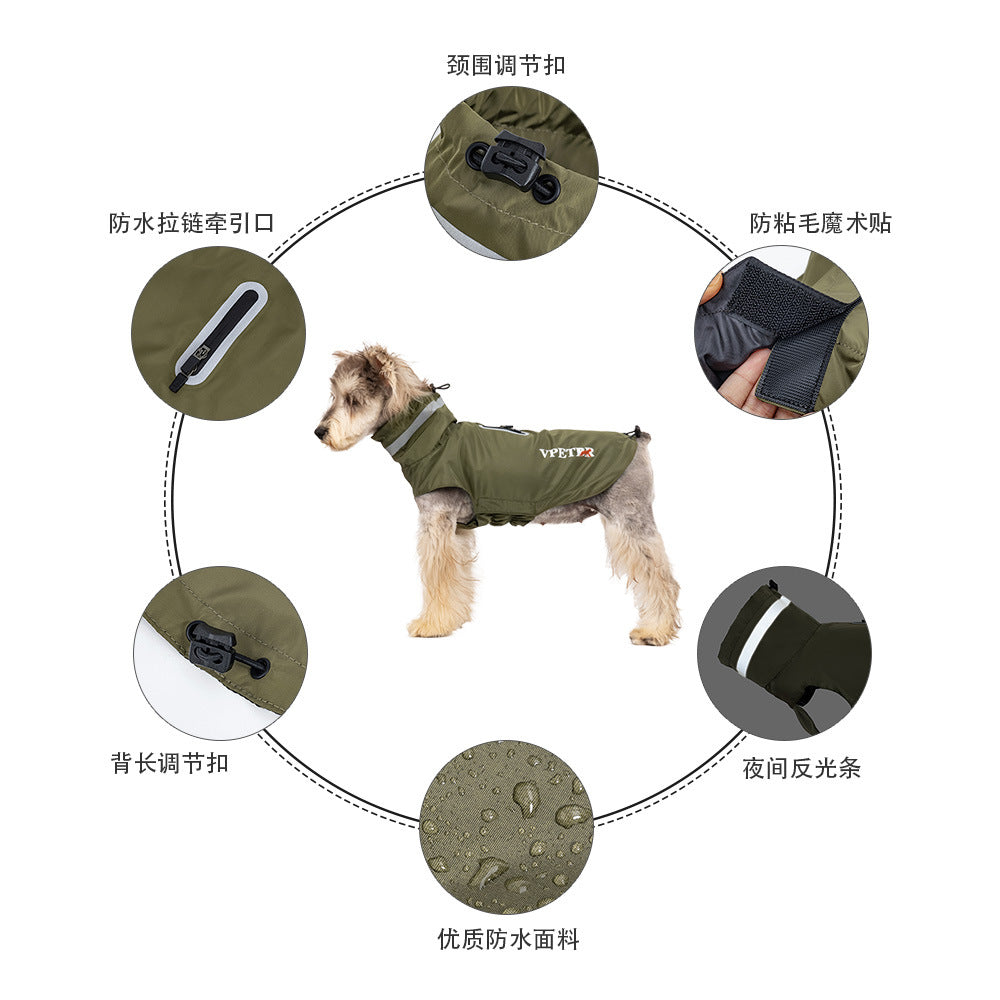 跨境狗狗衣服防水魔术贴雨衣中小型犬宠物衣服宠物雨衣狗狗雨衣狗