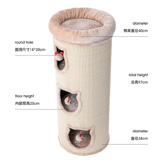 Sisal 3-Layer Cat Scratching Frame