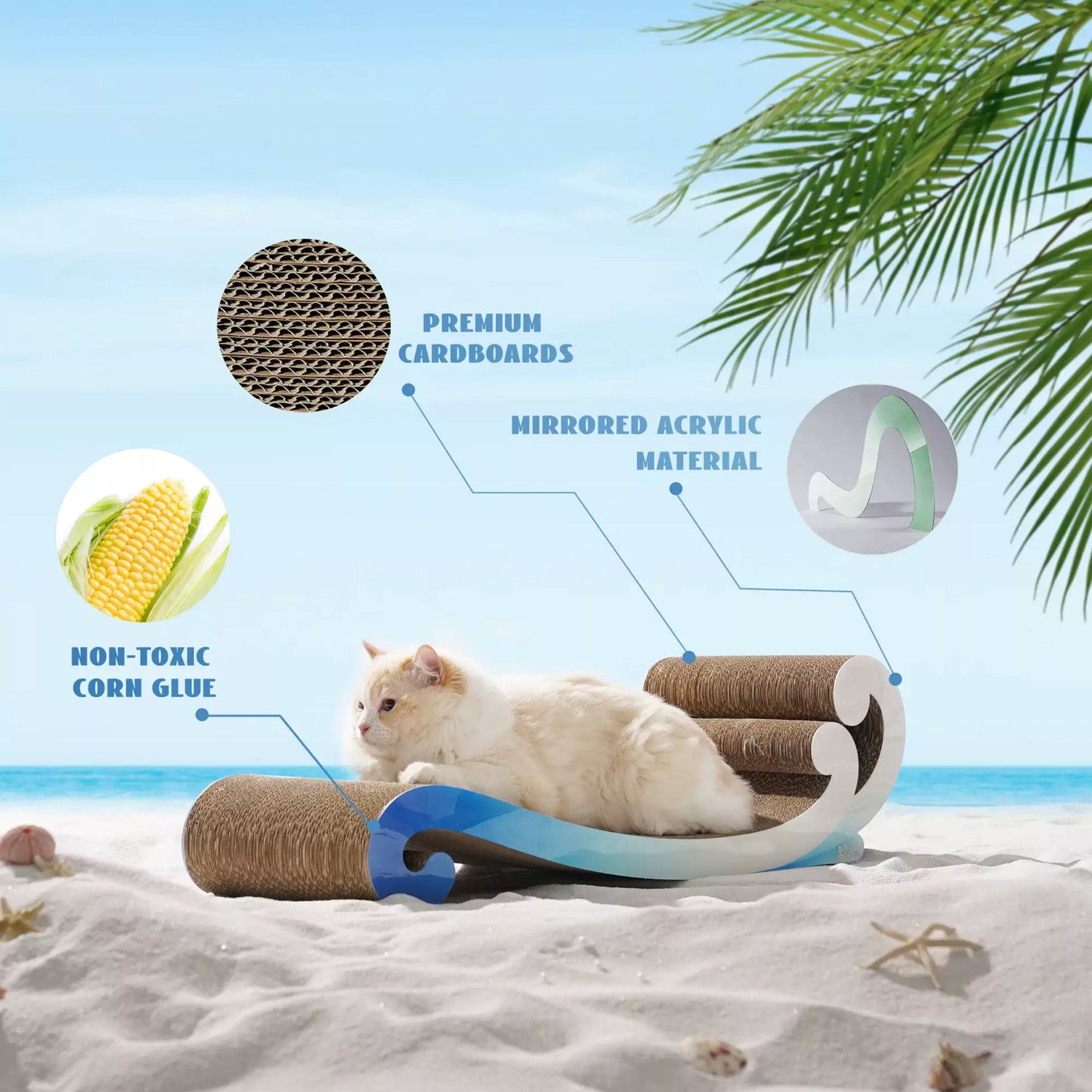 Wave-Shape Concubine Cat Chair