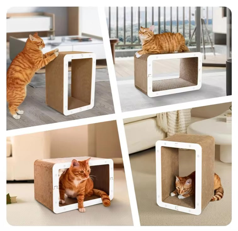 White Splicing Cat Scratcher