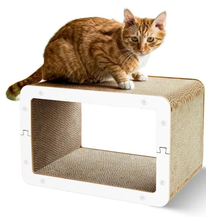 White Splicing Cat Scratcher