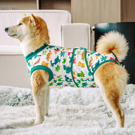 高弹狗狗绝育服大中小狗通用宠物衣服手术服防舔公母狗断奶护理服