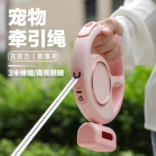 Pet Leash Retractable Adjustable Safety Dog Walking Leash Cross-border Wholesale Reflective Leash for Dogs3m Tractor