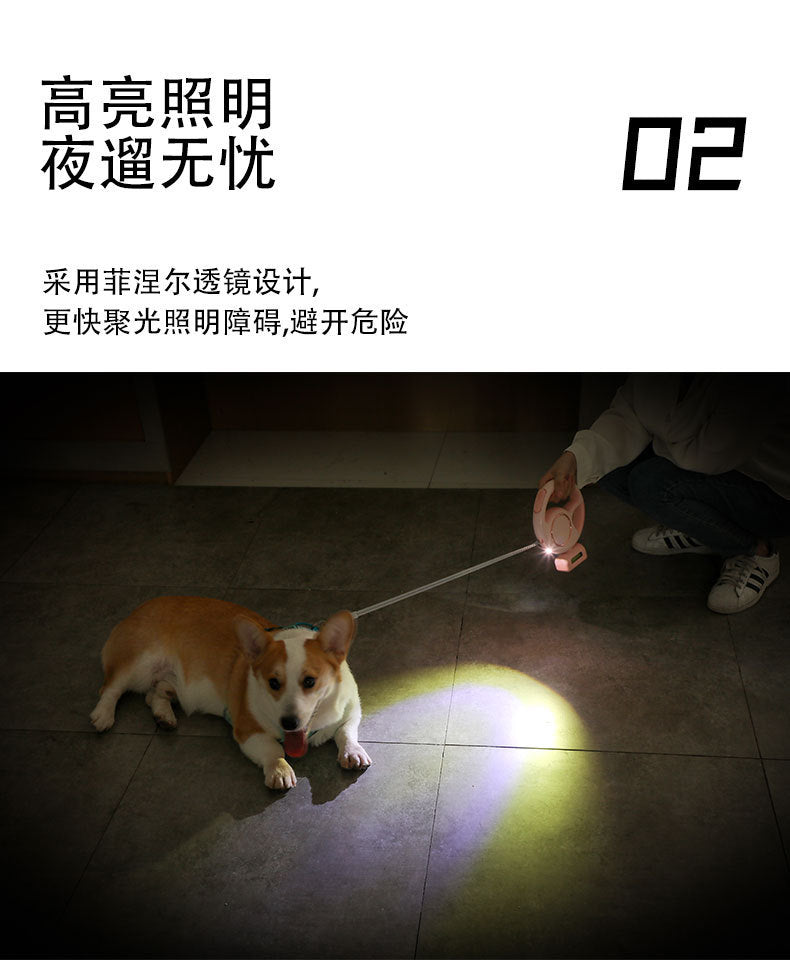 Pet Leash Retractable Adjustable Safety Dog Walking Leash Cross-border Wholesale Reflective Leash for Dogs3m Tractor